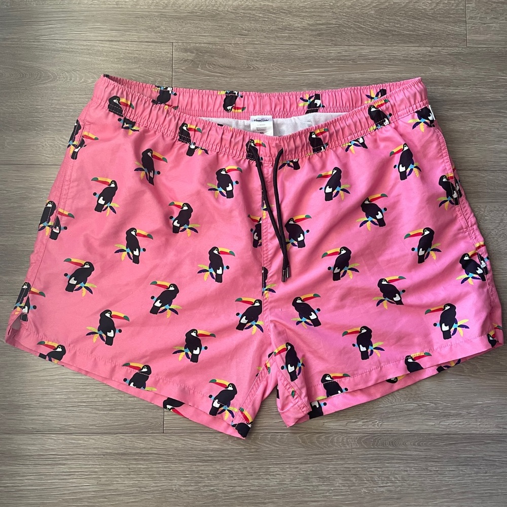 Happy Socks Mens Toucan Trunks XXL